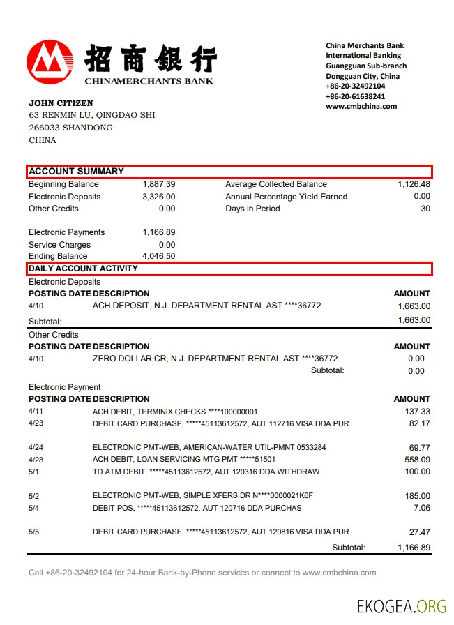 Banque des marchands de Chine excel pdf